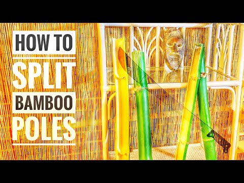 How to split bamboo poles? Home Tiki Bar Build DIY