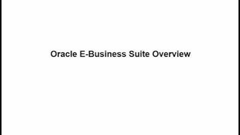 R12 x Install Patch Maintain Oracle EBS - (1) EBS Overview