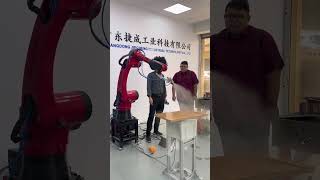 Indonesian customer on-site inspection#industrial robots #welding robots #spraying robots #spraying