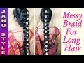 Long Hair Hairstyle/Messy Braid Hairstyle for Long Hair/ Wedding Hairstyle/ Reception Hairstyle