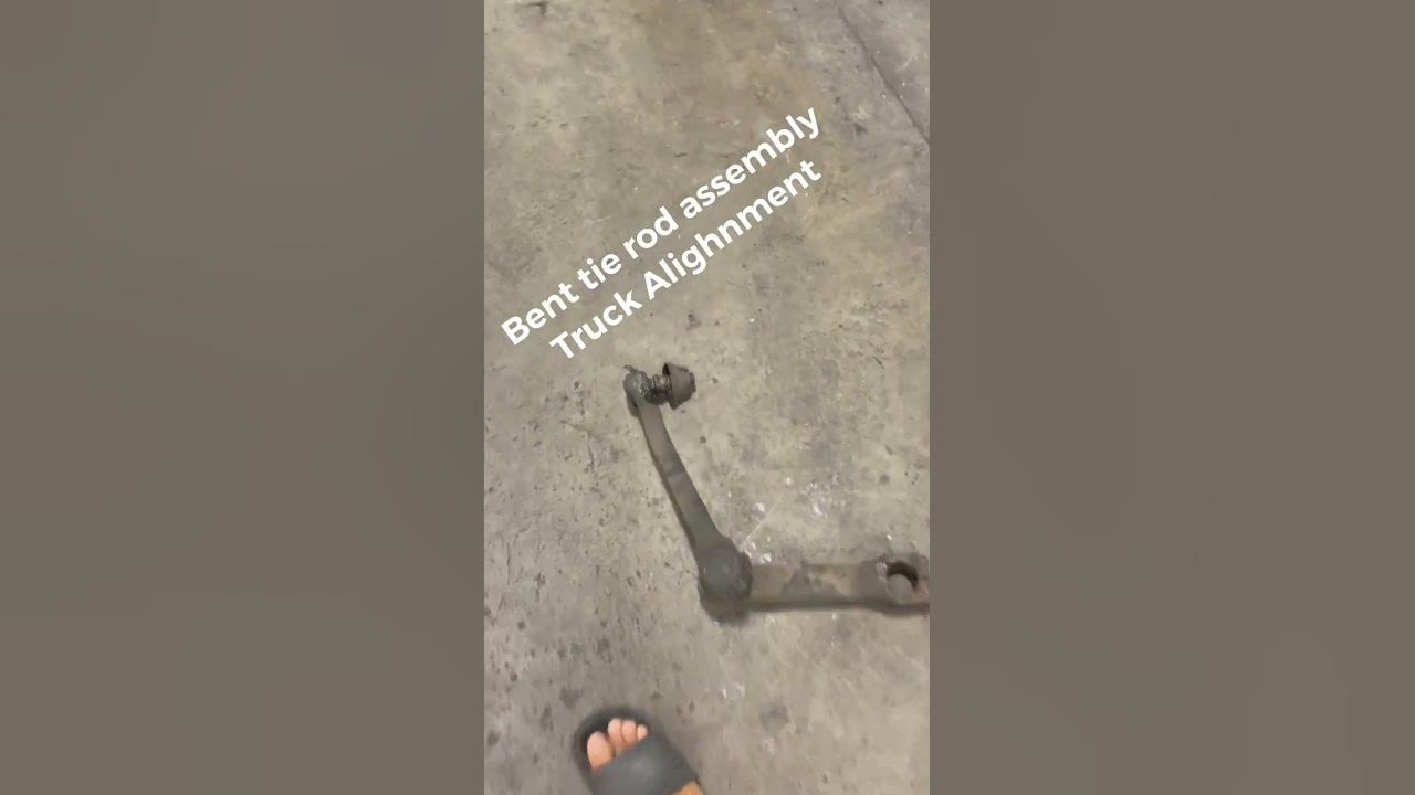 Bent tie rod assembly semi tractor Alighnment YouTube