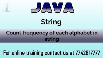 java program to count frequency of alphabets in a string in hindi