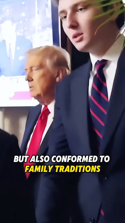 Barron Trump has a strange bulge on the back of his shirt. -2#shorts#barrontrump#celebrity