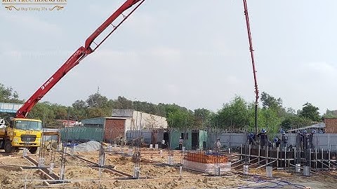 Một buổi đổ bê tông đà kiềng, đà giằng, đài cọc dinh thự 4 tầng giữa trưa nắng