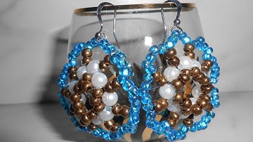 How To Weave Blue Flower Beaded Earrings - DIY Style Tutorial - Guidecentral