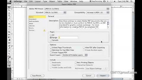 Saving a PDF X-1a in InDesign