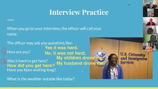09.10.21 Friday Citizenship Class - Interview Practice