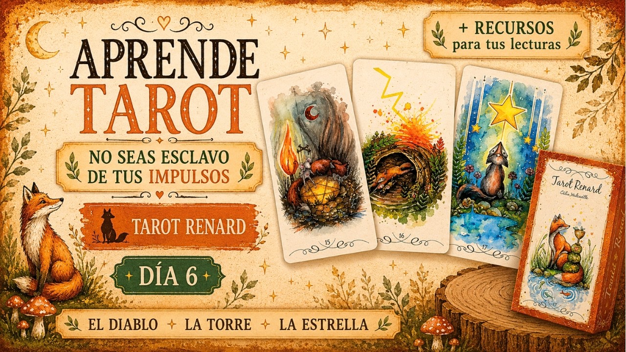 🦊Aprende Tarot El Diablo, La Torre y La Estrella estudiando el Tarot
