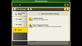 Gen 4 4600 4640 displays deleting work data (yield and application maps)