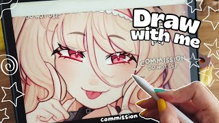 Draw w/ me ☆ Icon Commission Full Process ☆ IbisPaint X iPad, sped up process