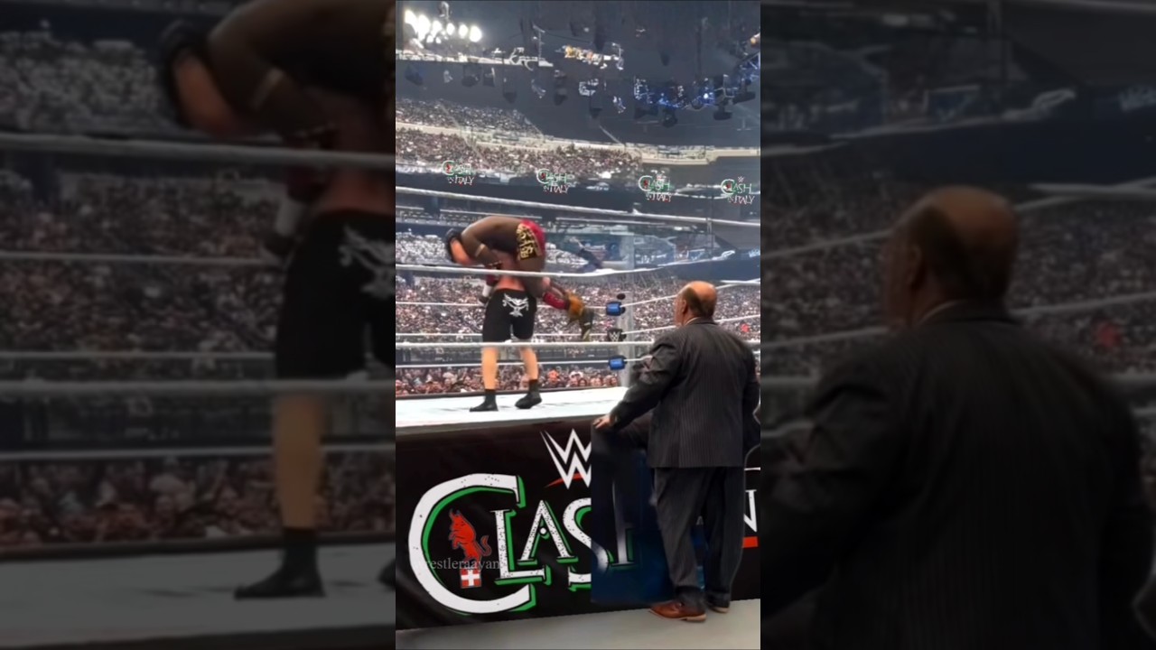 Brock Lesnar F5 Oba Femi at WWE CLASH IN ITALY 2026 #shortsfeed