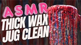 ASMR Satisfying Thick Wax Jug Clean | New ASNR Oddly Satisfying Wax Scrape