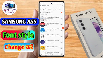 how to change font style in samsung a55 | samsung a55 font style change