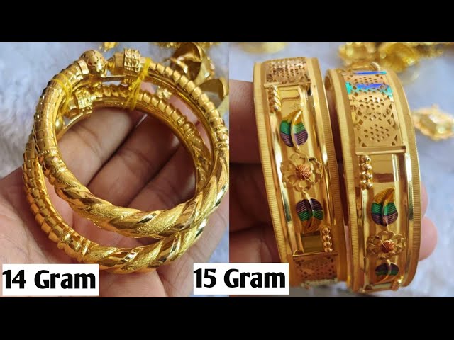 22 K 15 g Gold Bangles, Size: 5.5 cm at Rs 99500/pair in Nizamabad | ID:  27038704433
