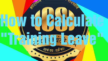 icsi How to ICSI Calculate the Training Leave During the article ship.. Icsi live update