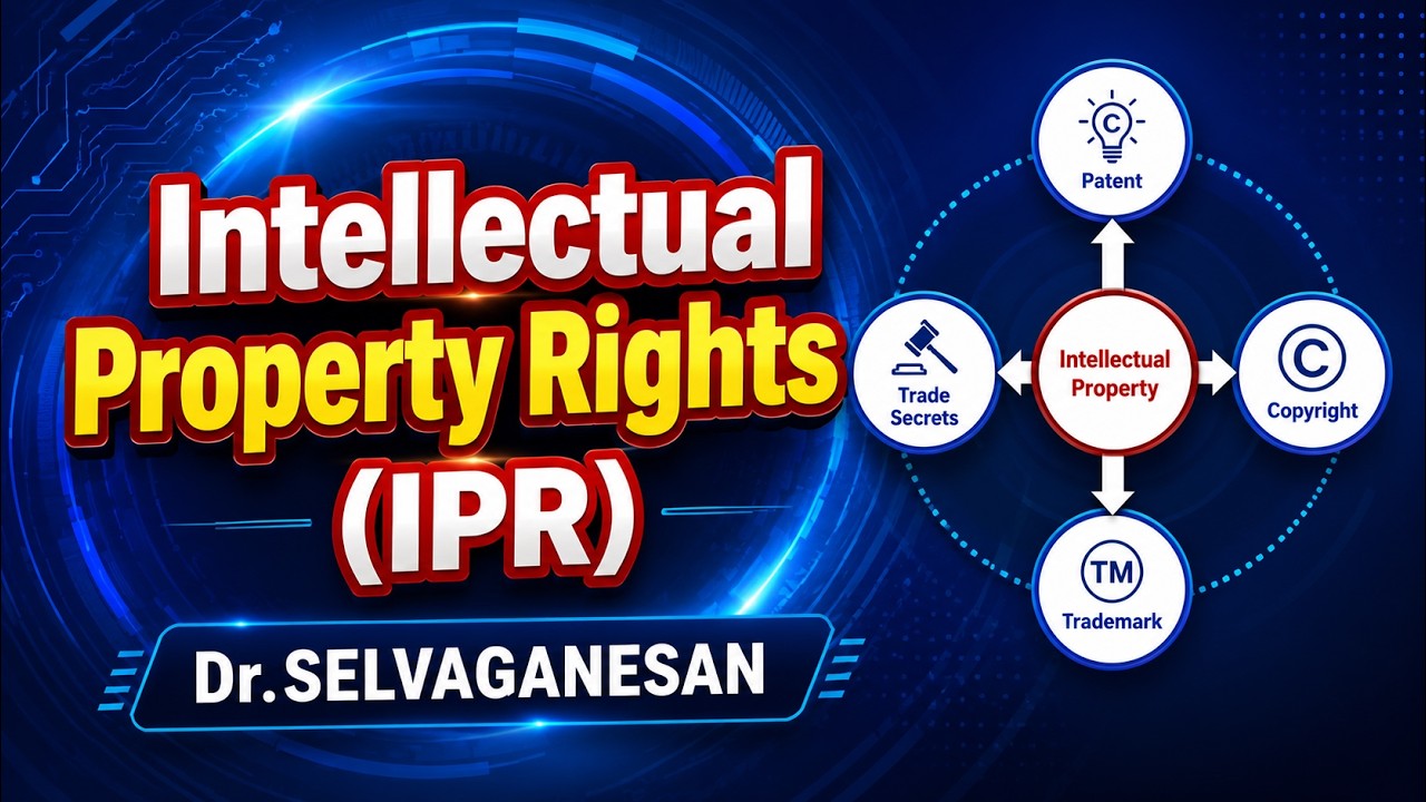 Intellectual Property Rights (IPR) | Dr.Selvaganesan