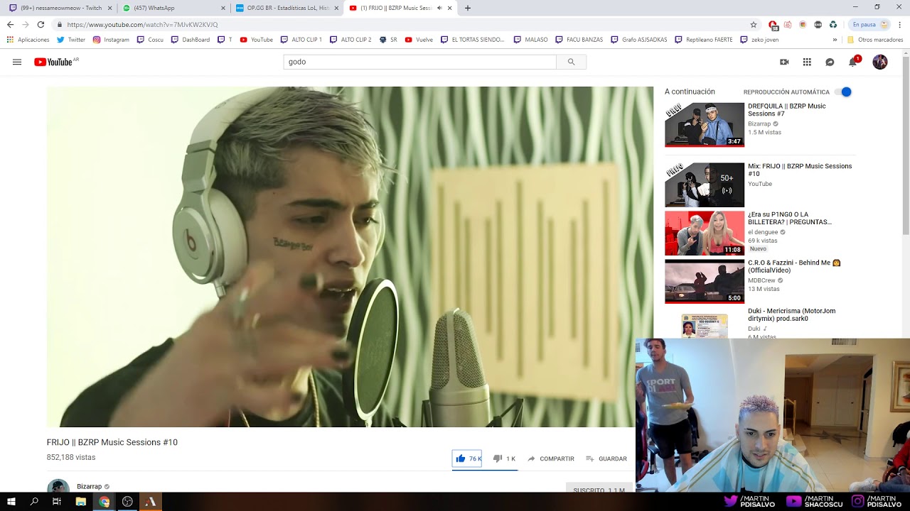 COSCU REACCIONA A FRIJO || BZRP Music Sessions #10