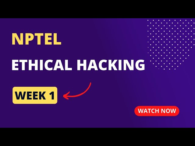 NPTEL Ethical Hacking Assignment 3 Answers 2023