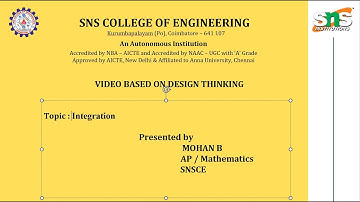 DT VIDEO | MULTIPLE INTEGRALS | Mohan B | SNS INSTITUTIONS