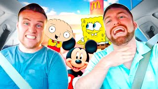 Drive Thru Characters Mickey Spongebob And Stewie At Mcdonalds