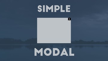 Simple Modal | Using HTML & CSS, JS  | 2020