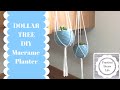 DOLLAR TREE DIY | Macrame Hanging Planter