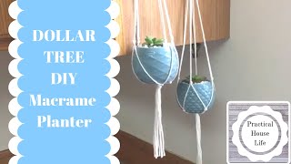 DOLLAR TREE DIY | Macrame Hanging Planter For Beginners DOLLAR TREE DIY | Macrame Hanging Planter For Beginners