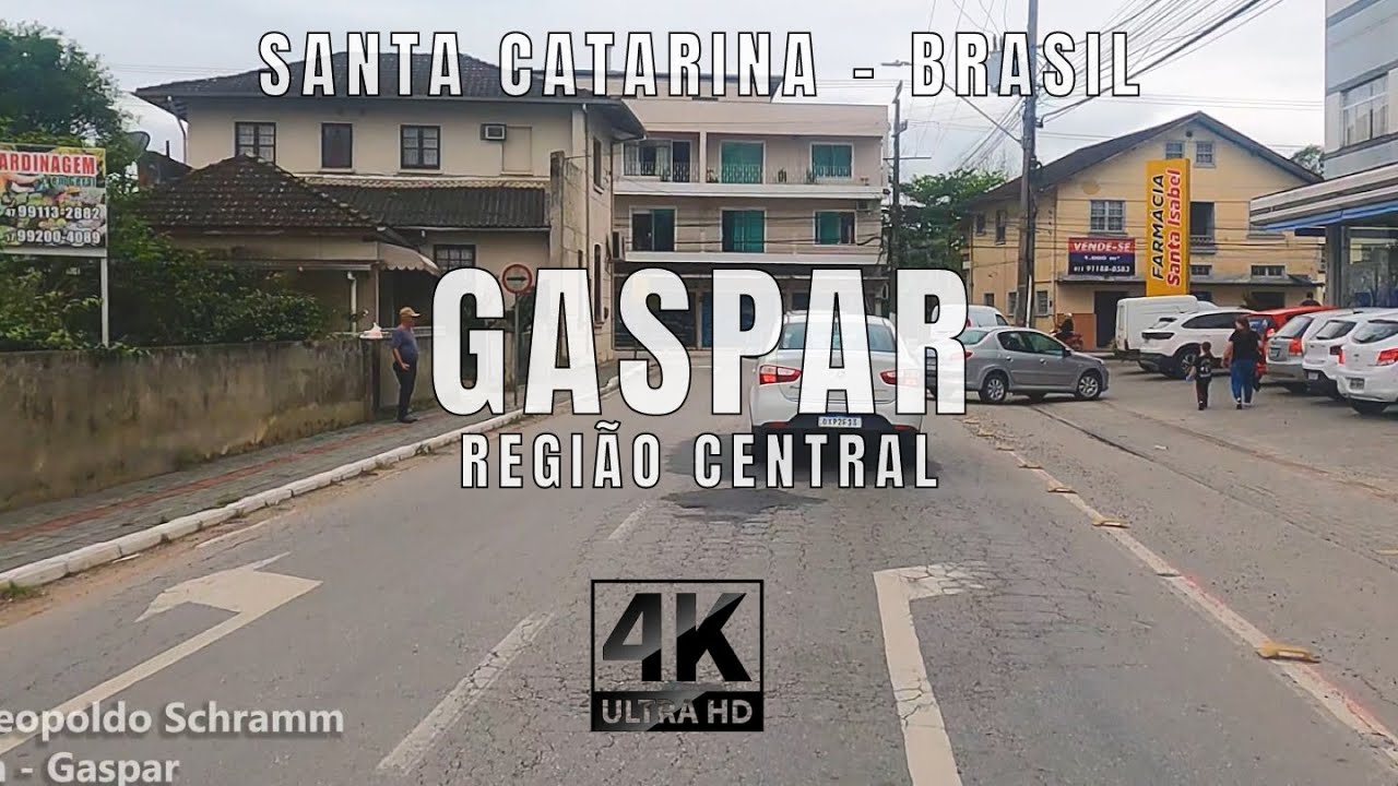 Cidade de Gaspar - Santa Catarina - Dirigindo na região Central