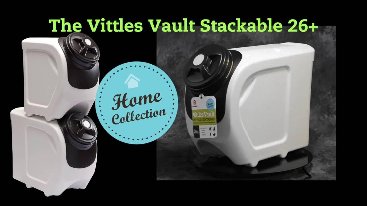 New Vittles Vault 26 Pound Stackable Pet Food Container YouTube