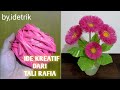 Kerajinan Tangan dari Tali Rafia - Ide Kreatif Terbaru 2021 - Bunga Tali Rafia