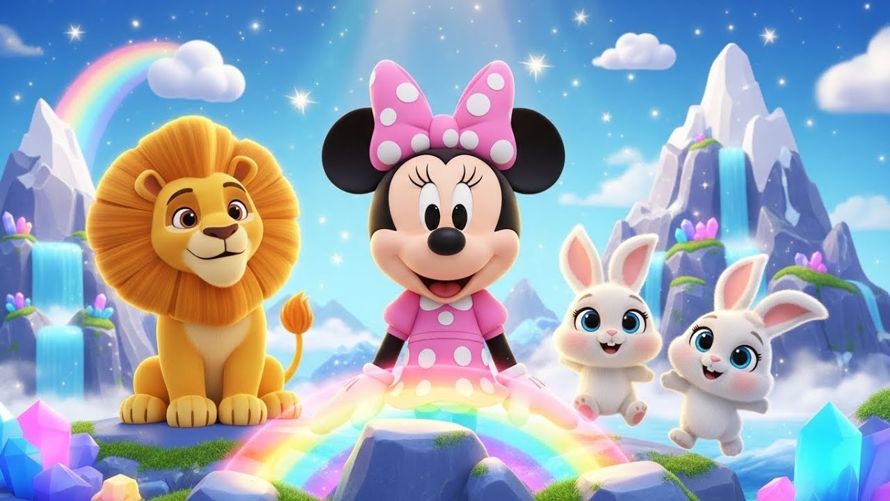 Minnie Mouse & Friendly Lion at Wonder Mountain 🌈 | Bunny Friends Story 🐰 | Kids Cartoon