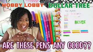 Testing Dollar Tree Pens & Hobby Lobby Haul