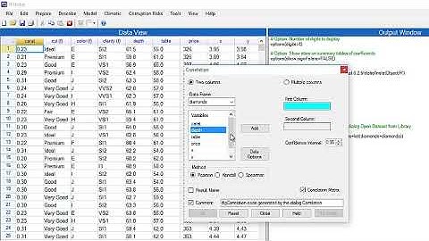 R Instat test for correlation