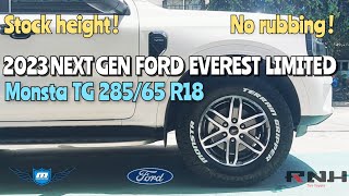 2023 Next Gen Ford Everest Limited on Monsta Terrain Gripper 285/65 R18 @ RNH Tire Supply