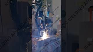 Titanium structure welding with robotic laser-arc hybrid welding.