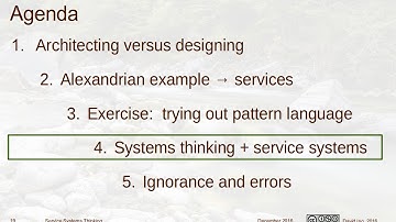 Service Systems Thinking, with Generative Pattern Language (#2 of 2) 2016/12/02
