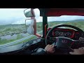 POV TRUCKING SCANIA S500 OVER BJORNFJELL IN NORTHERN NORWAY