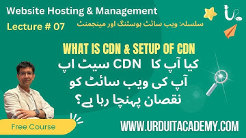 Lecture 7 | Web Hosting & Management Series | CDN Performance and Security | Urdu IT Academy