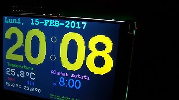 Arduino Due clock thermometer on Raspberry Pi 3.95" display (2)