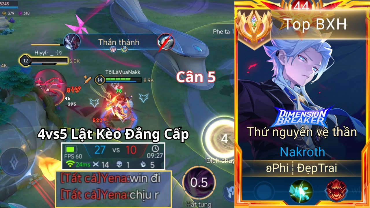 24 Phút Cho Những Trận Đấu Múa Nakroth Lôi Quang Sứ 4vs5 Cân 5 Lật Kèo Mãn Nhãn Của Top 1 Nakroth