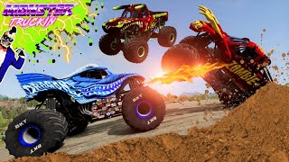 Monster Jam INSANE Racing, Freestyle and Crashes #9 | BeamNG Drive | Steel Titans screenshot 4
