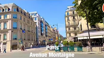 Paris city walks   Avenue Montaigne  Paris, France 4K