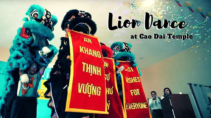 LION DANCE  (舞狮, múa lân) at CAO DAI TEMPLE with RISING PHOENIX / 狮子舞打鼓 / 舞狮表演 / barongsai