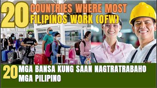 TOP 20 COUNTRIES WHERE OVERSEAS FILIPINO WORKERS (OFW) FIND EMPLOYMENT|[20 RICH COUNTRIES OFW WORKS]