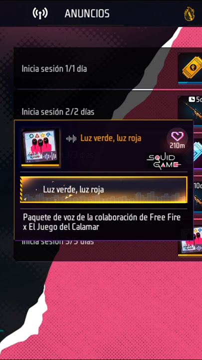 Reclama GRATIS el paquete de voz Luz roja, Luz verde | ¡Bienvenidos a los Juegos! | #SquidGame