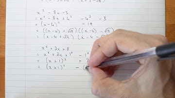2 Completing the square using complex numbers
