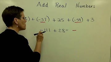 05 - Introductory Algebra - Add Real Numbers