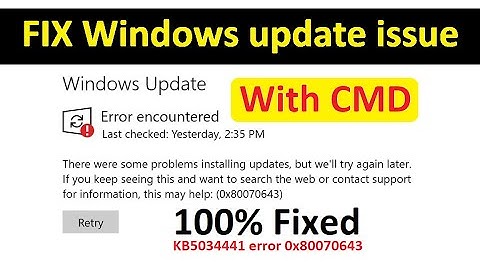 (Fixed) Windows 10 Security Update KB5034441 Fails 0x80070643 error.