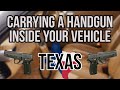 Carrying a Handgun in Your Vehicle: Texas Gun Laws Explained