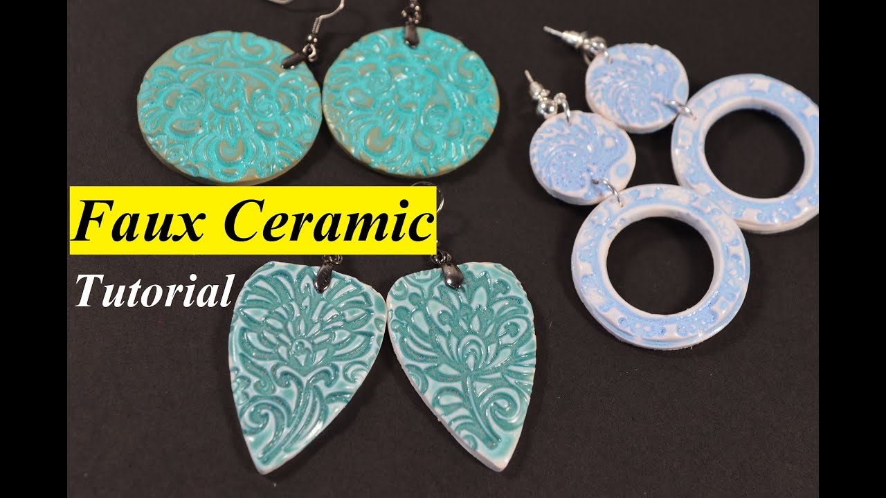 Faux Marble Polymer Clay Earrings Tutorial - Crafting on the Fly